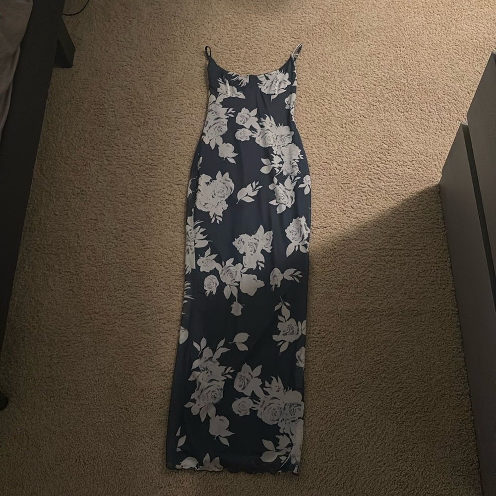 White Fox Boutique Blue Floral Dress